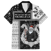 Vikings Christmas Family Matching Short Sleeve Bodycon Dress and Hawaiian Shirt Fa La La La Valhalla La - Wonder Print Shop