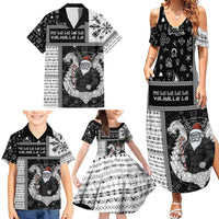 Vikings Christmas Family Matching Summer Maxi Dress and Hawaiian Shirt Fa La La La Valhalla La - Wonder Print Shop