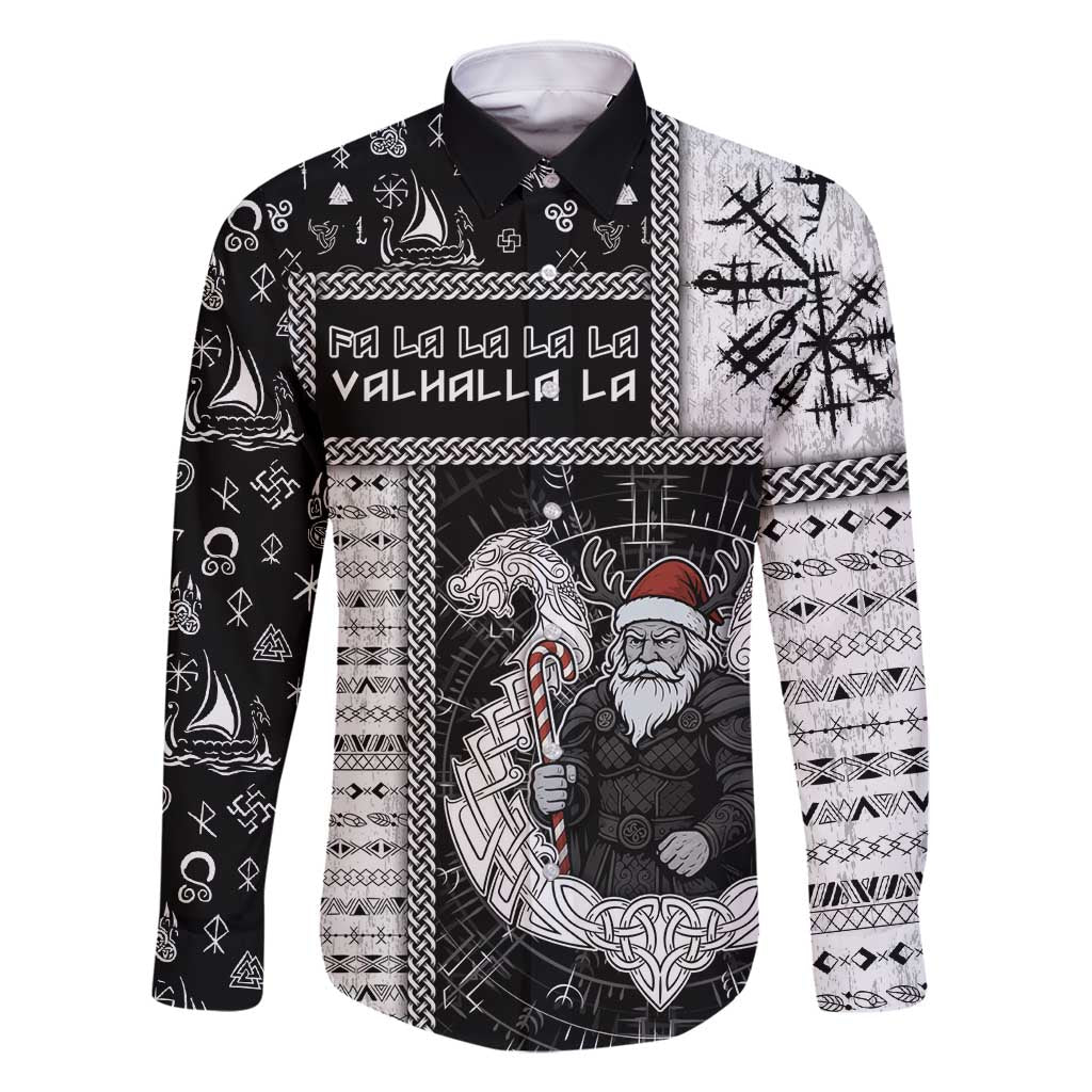 Vikings Christmas Family Matching Summer Maxi Dress and Hawaiian Shirt Fa La La La Valhalla La - Wonder Print Shop