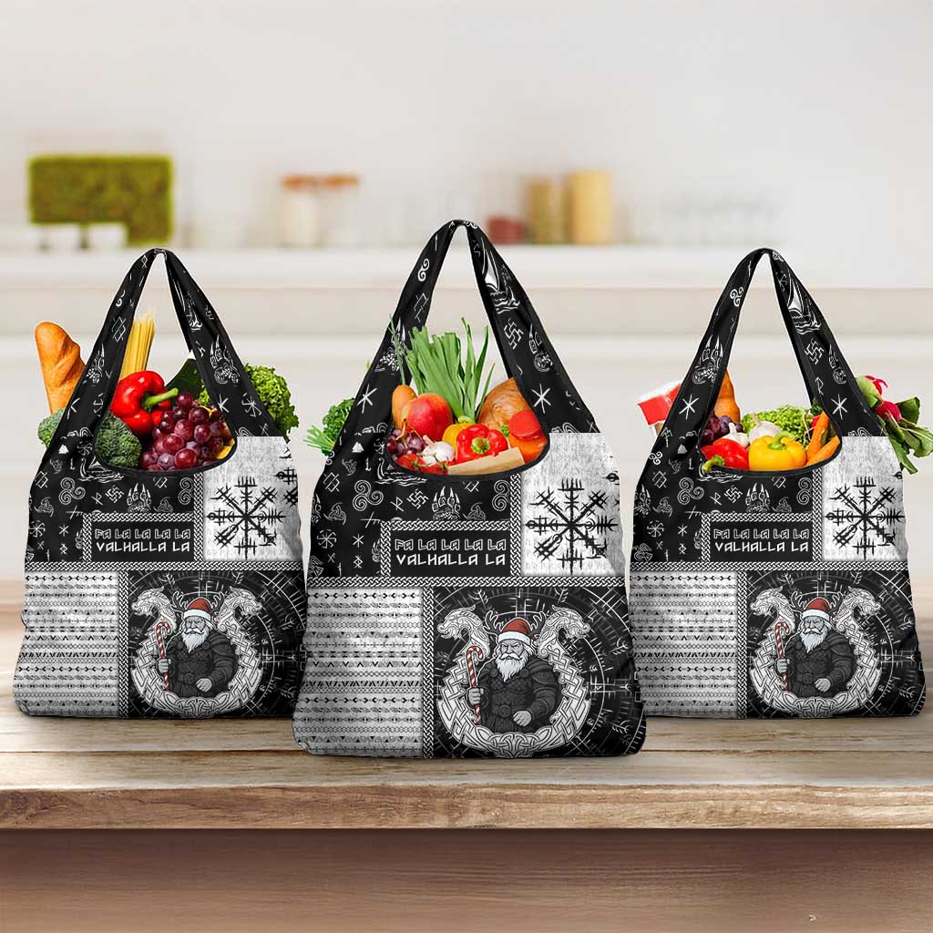 Vikings Christmas Grocery Bag Fa La La La Valhalla La - Wonder Print Shop