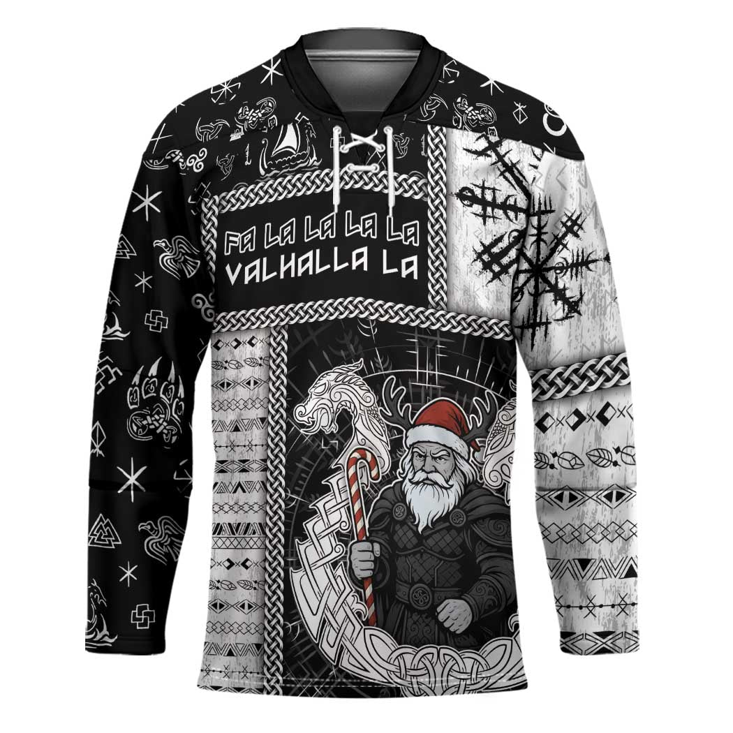 Vikings Christmas Hockey Jersey Fa La La La Valhalla La - Wonder Print Shop