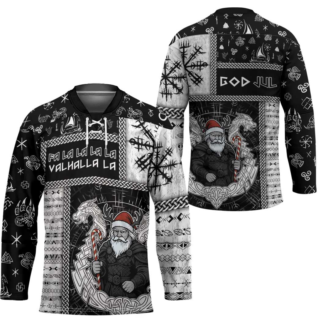 Vikings Christmas Hockey Jersey Fa La La La Valhalla La - Wonder Print Shop