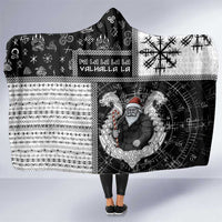 Vikings Christmas Hooded Blanket Fa La La La Valhalla La - Wonder Print Shop