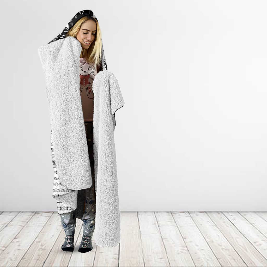 Vikings Christmas Hooded Blanket Fa La La La Valhalla La - Wonder Print Shop