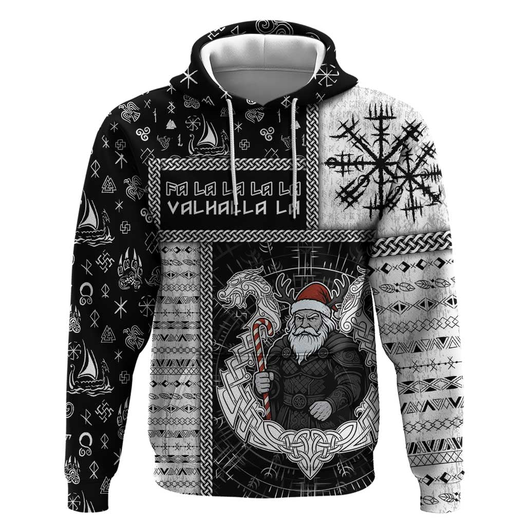 Vikings Christmas Hoodie Fa La La La Valhalla La - Wonder Print Shop