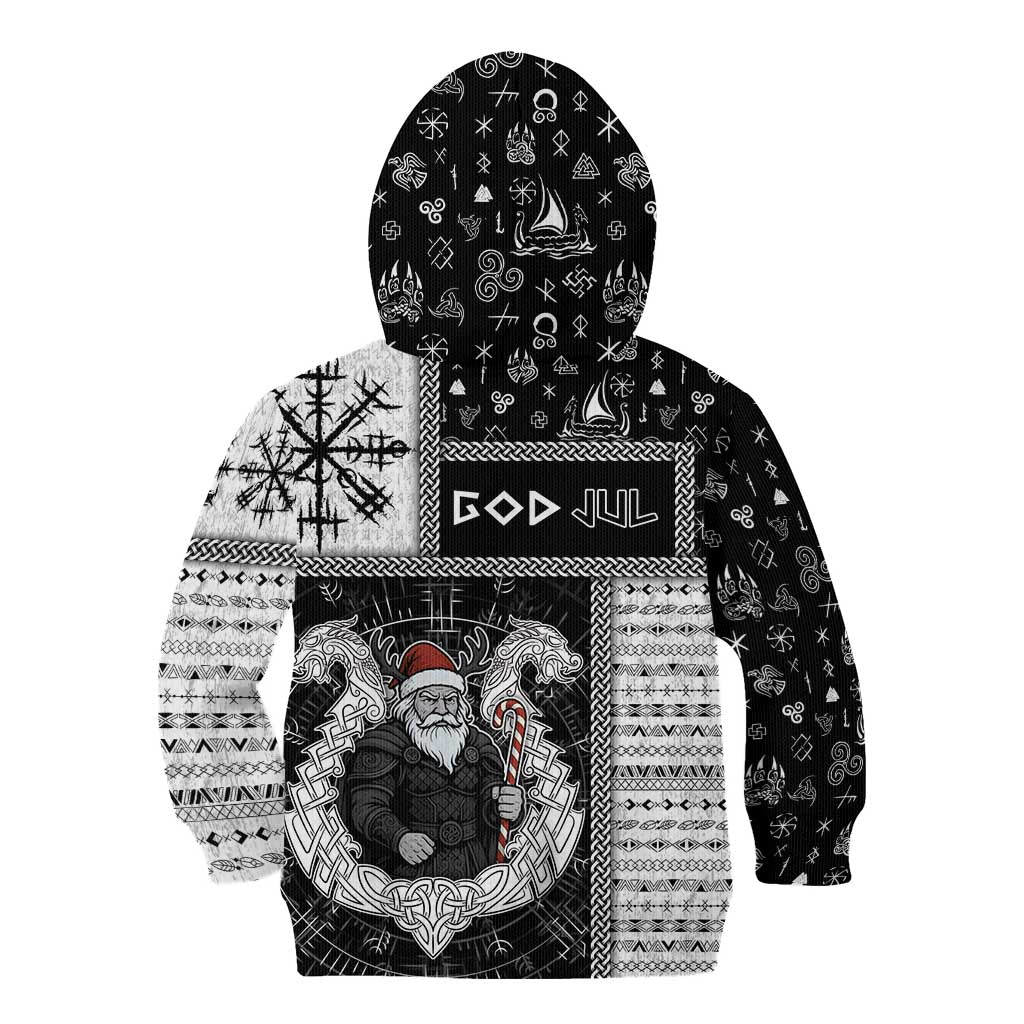 Vikings Christmas Kid Hoodie Fa La La La Valhalla La - Wonder Print Shop