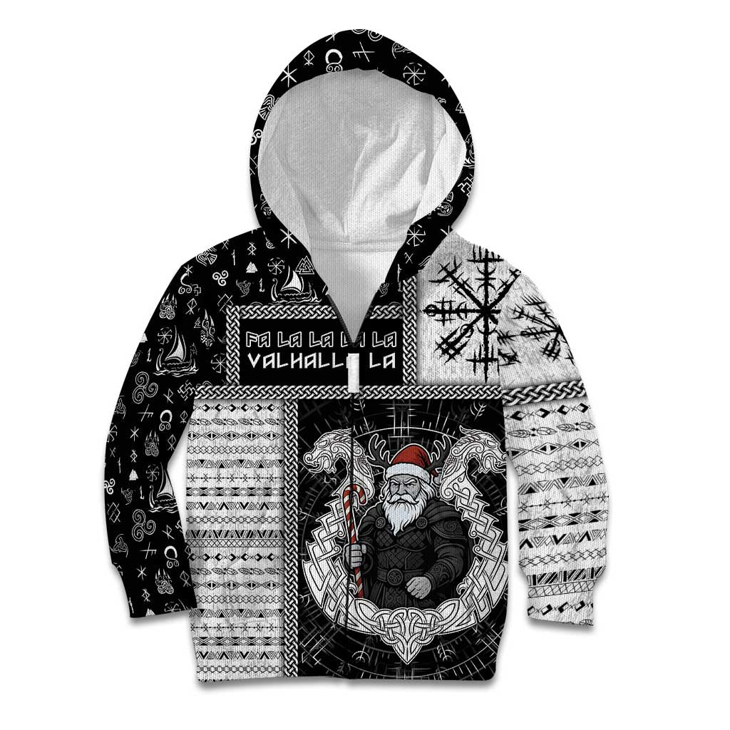 Vikings Christmas Kid Hoodie Fa La La La Valhalla La - Wonder Print Shop