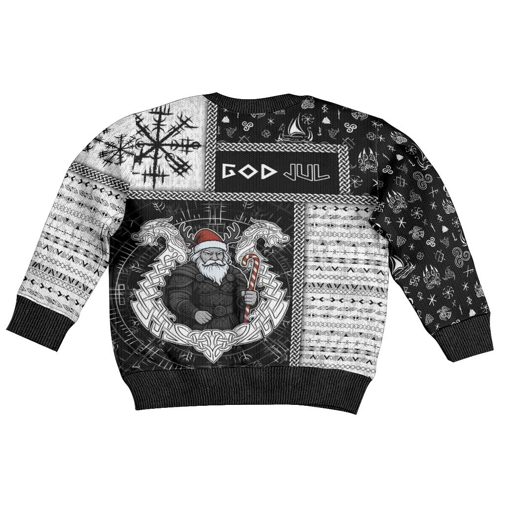 Viking Christmas Kid Ugly Christmas Sweater Fa La La La Valhalla La - Wonder Print Shop