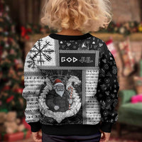 Viking Christmas Kid Ugly Christmas Sweater Fa La La La Valhalla La - Wonder Print Shop