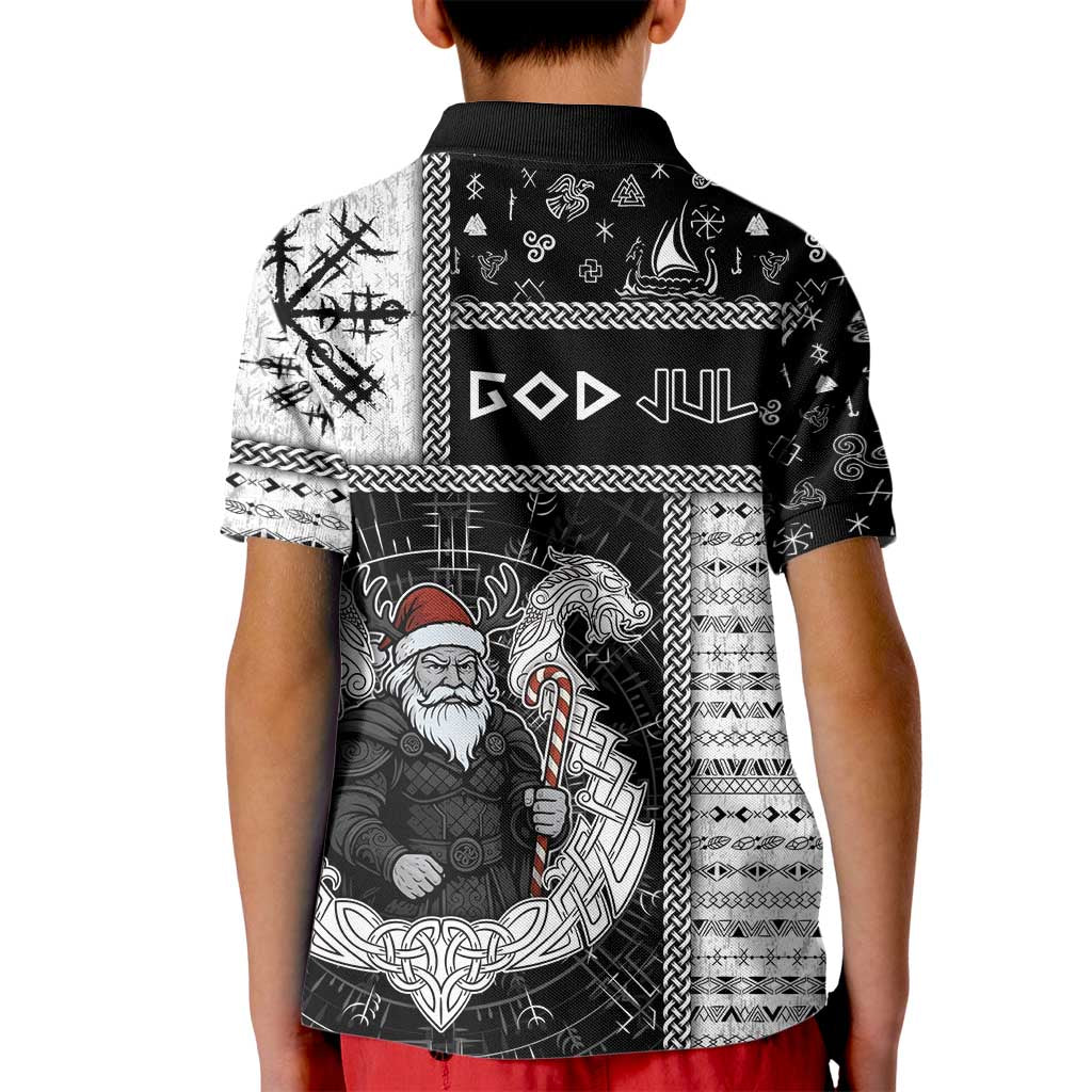 Vikings Christmas Kid Polo Shirt Fa La La La Valhalla La - Wonder Print Shop