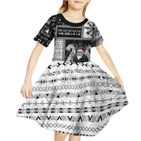 Vikings Christmas Kid Short Sleeve Dress Fa La La La Valhalla La - Wonder Print Shop