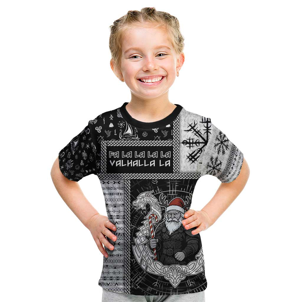 Vikings Christmas Kid T Shirt Fa La La La Valhalla La - Wonder Print Shop