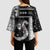Vikings Christmas Kimono Sleeve Blouse Fa La La La Valhalla La - Wonder Print Shop