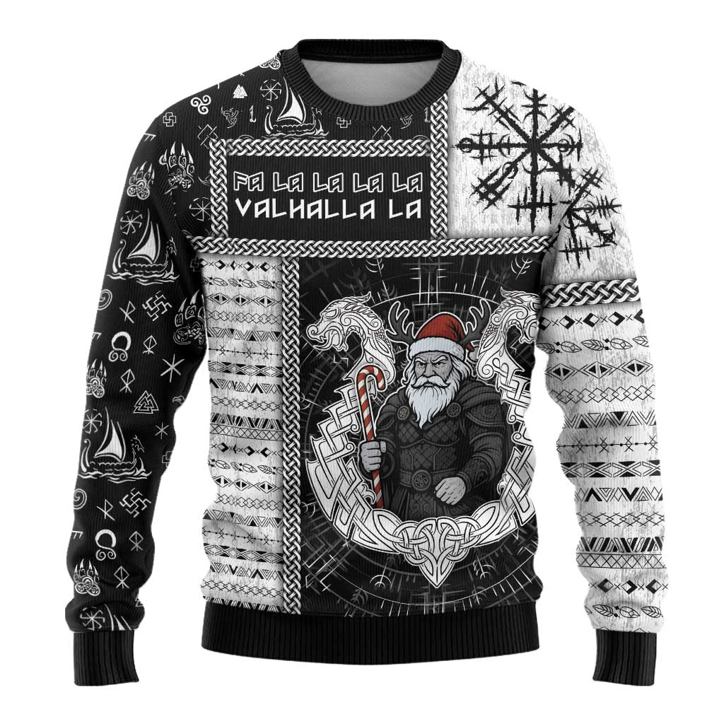 Viking Christmas Ugly Christmas Sweater Fa La La La Valhalla La - Wonder Print Shop