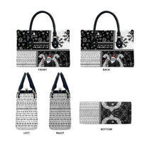 Vikings Christmas Leather Bag Fa La La La Valhalla La - Wonder Print Shop