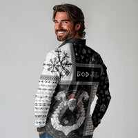 Vikings Christmas Long Sleeve Polo Shirt Fa La La La Valhalla La - Wonder Print Shop