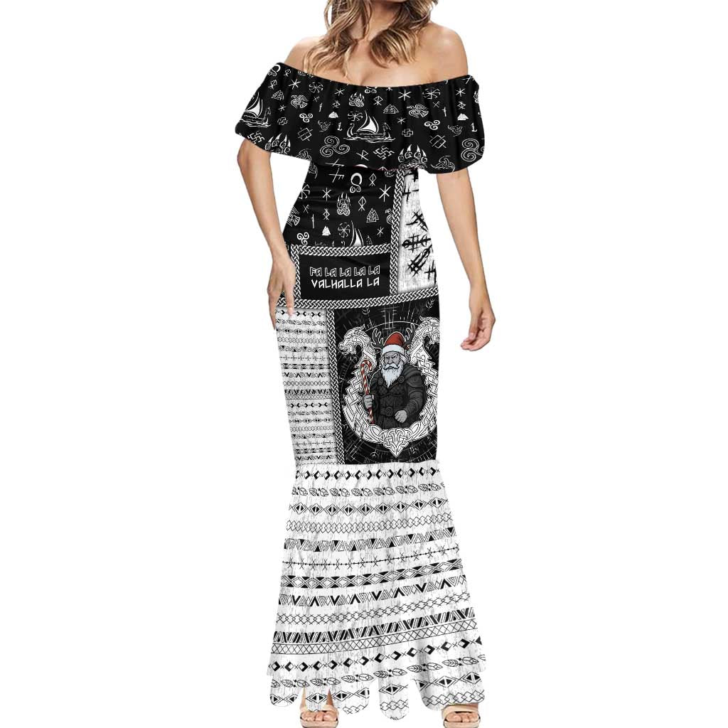Vikings Christmas Mermaid Dress Fa La La La Valhalla La - Wonder Print Shop
