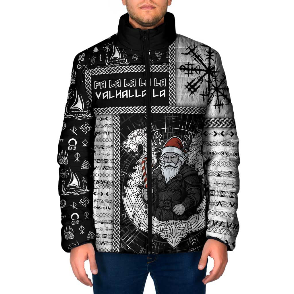 Vikings Christmas Padded Jacket Fa La La La Valhalla La - Wonder Print Shop