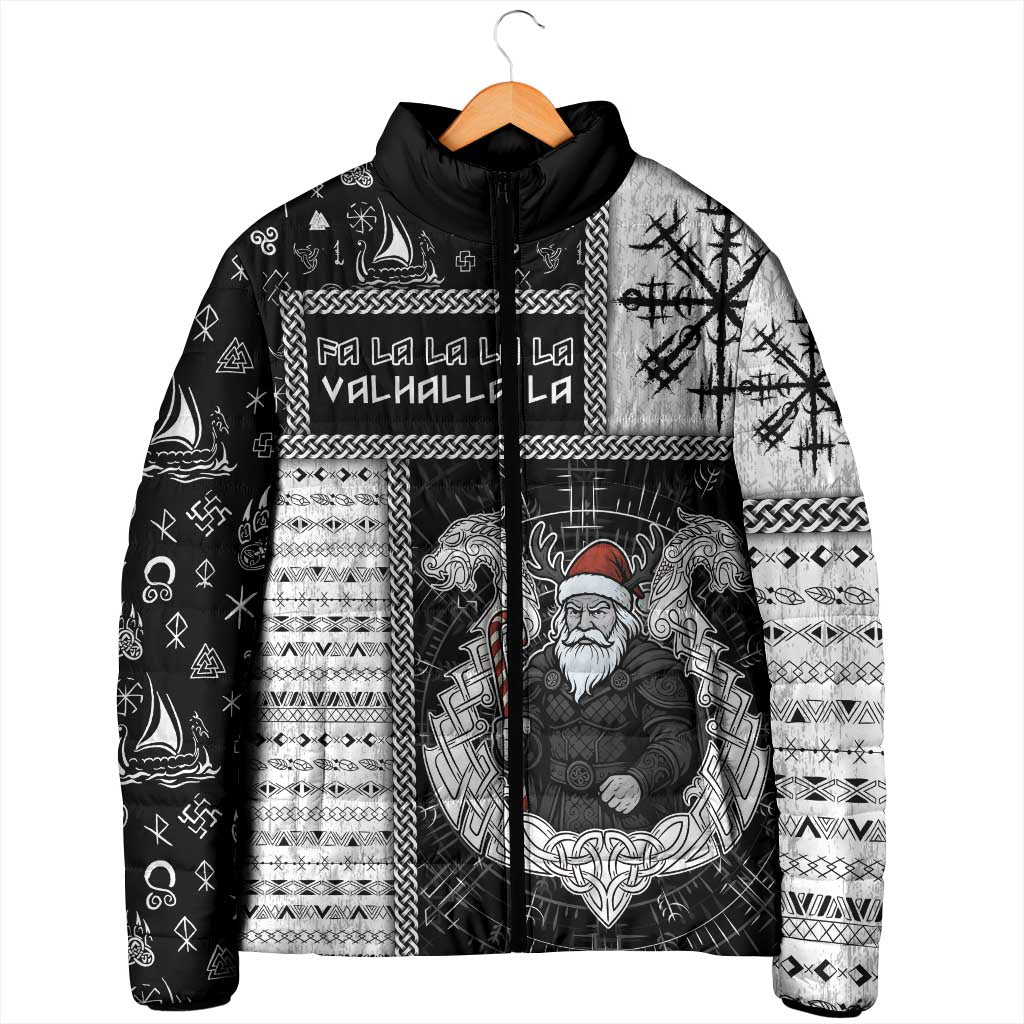 Vikings Christmas Padded Jacket Fa La La La Valhalla La - Wonder Print Shop