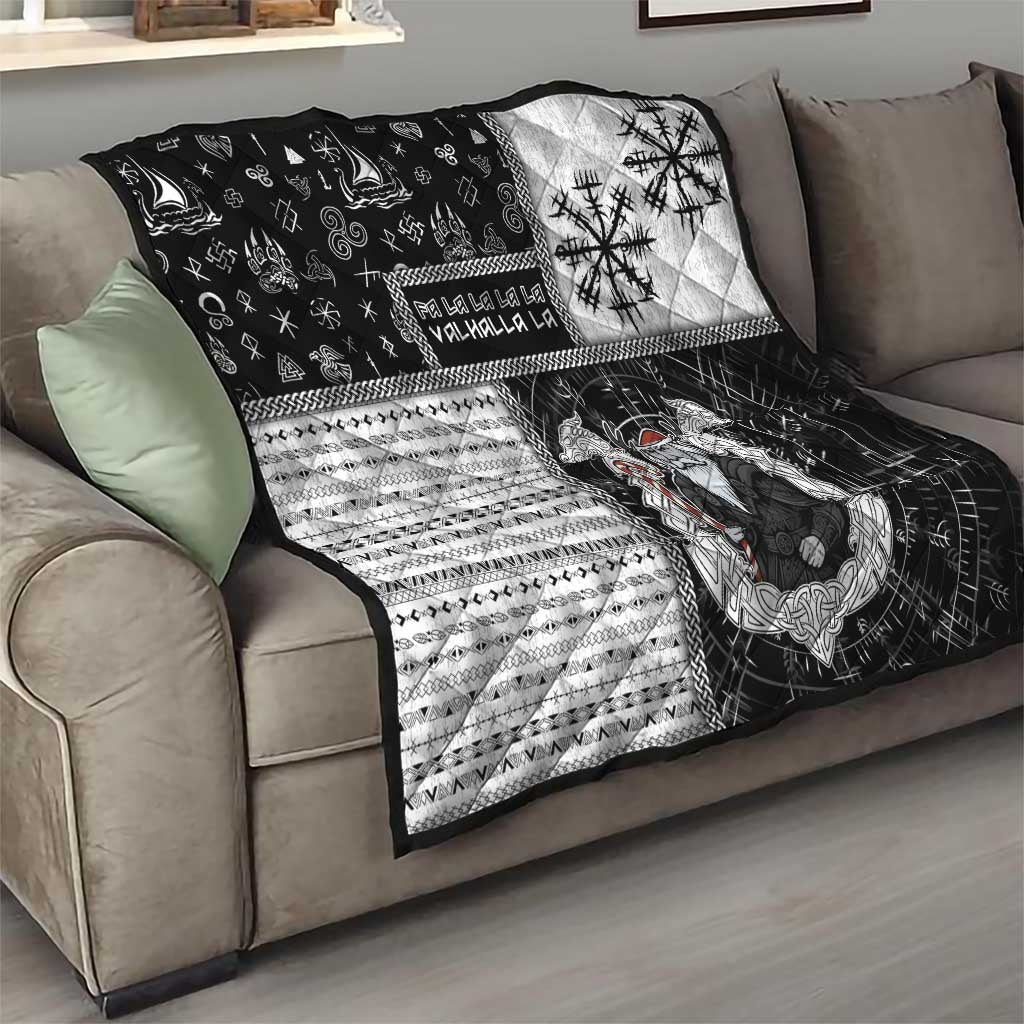 Vikings Christmas Quilt Fa La La La Valhalla La - Wonder Print Shop
