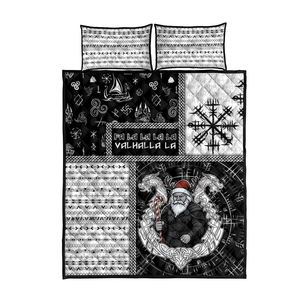 Vikings Christmas Quilt Bed Set Fa La La La Valhalla La - Wonder Print Shop