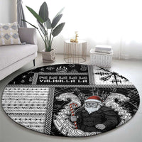Vikings Christmas Round Carpet Fa La La La Valhalla La - Wonder Print Shop