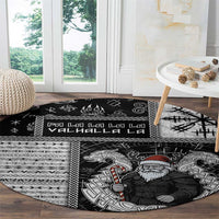 Vikings Christmas Round Carpet Fa La La La Valhalla La - Wonder Print Shop
