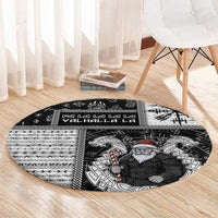 Vikings Christmas Round Carpet Fa La La La Valhalla La - Wonder Print Shop