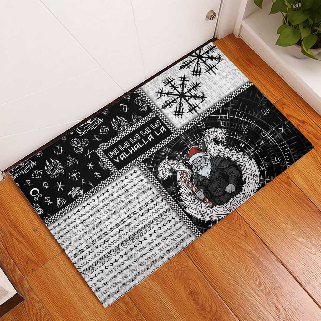 Vikings Christmas Rubber Doormat Fa La La La Valhalla La - Wonder Print Shop