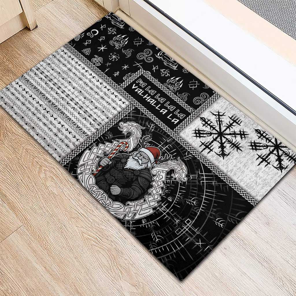 Vikings Christmas Rubber Doormat Fa La La La Valhalla La - Wonder Print Shop
