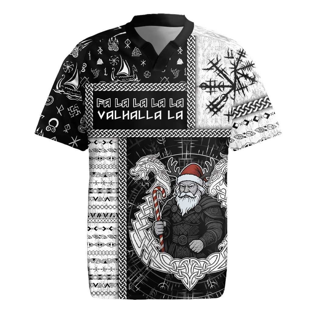 Vikings Christmas Rugby Jersey Fa La La La Valhalla La - Wonder Print Shop