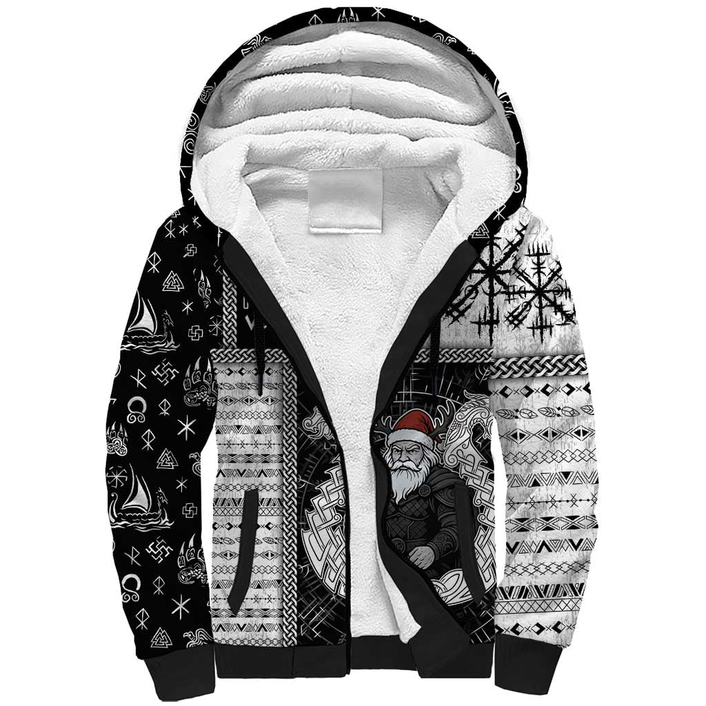 Vikings Christmas Sherpa Hoodie Fa La La La Valhalla La - Wonder Print Shop