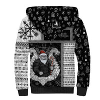Vikings Christmas Sherpa Hoodie Fa La La La Valhalla La - Wonder Print Shop