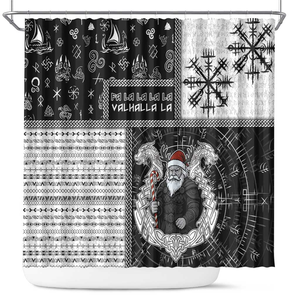 Vikings Christmas Shower Curtain Fa La La La Valhalla La - Wonder Print Shop