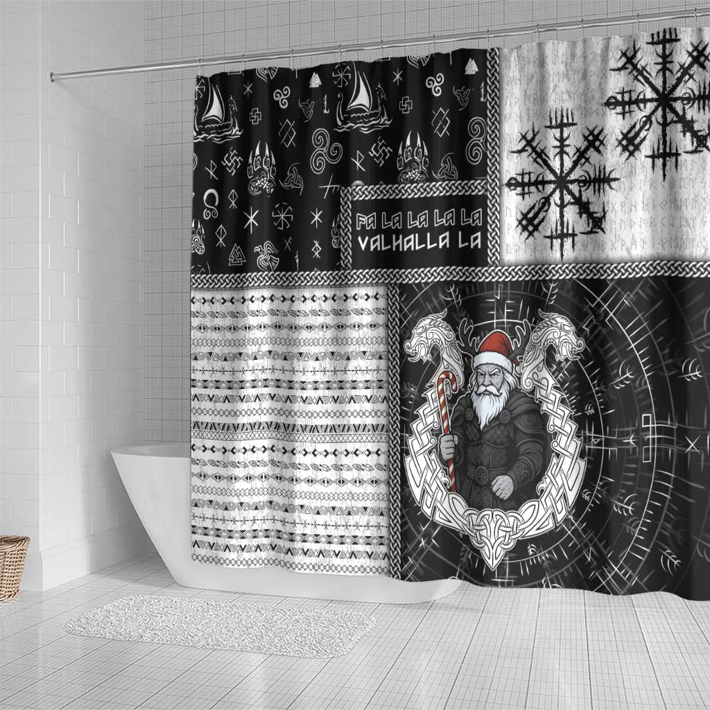 Vikings Christmas Shower Curtain Fa La La La Valhalla La - Wonder Print Shop