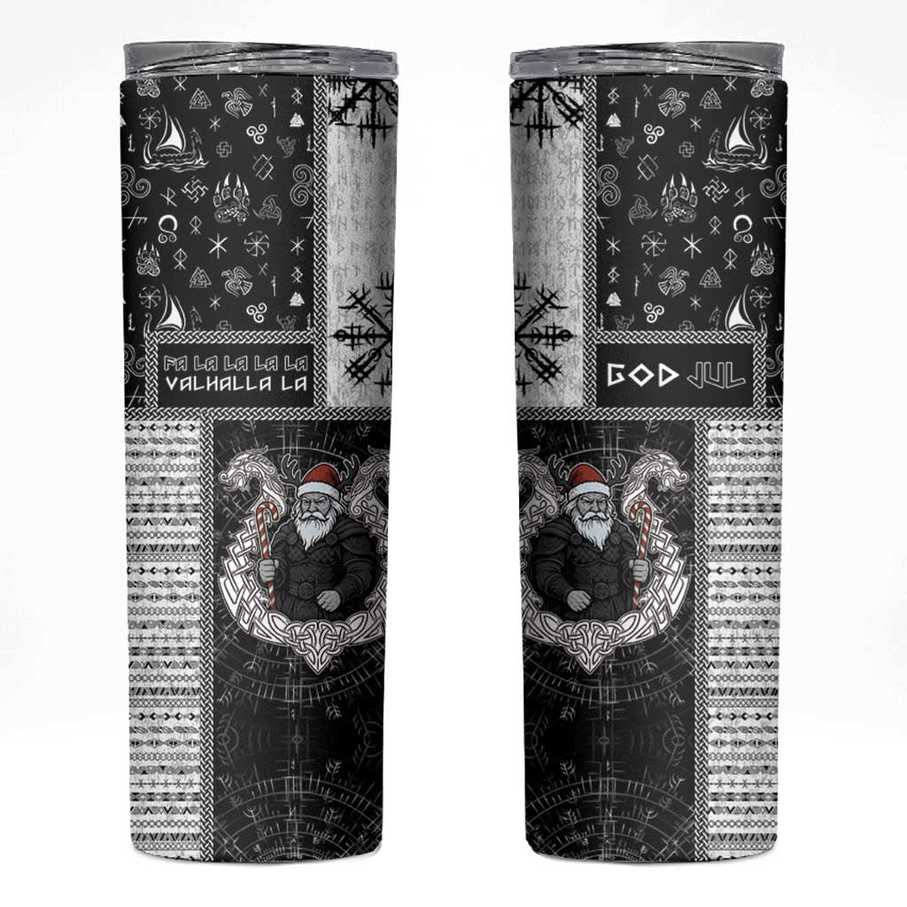 Vikings Christmas Skinny Tumbler Fa La La La Valhalla La - Wonder Print Shop