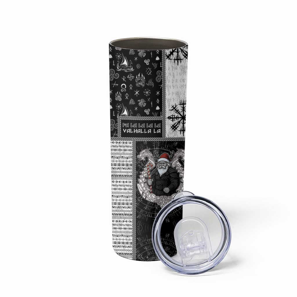 Vikings Christmas Skinny Tumbler Fa La La La Valhalla La - Wonder Print Shop