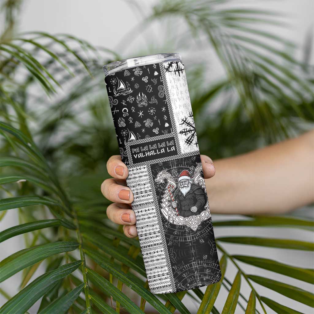 Vikings Christmas Skinny Tumbler Fa La La La Valhalla La - Wonder Print Shop
