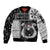 Vikings Christmas Sleeve Zip Bomber Jacket Fa La La La Valhalla La - Wonder Print Shop
