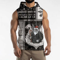 Vikings Christmas Sleeveless Hoodie Fa La La La Valhalla La - Wonder Print Shop