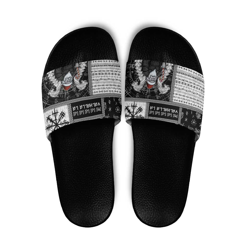 Vikings Christmas Slide Sandals Fa La La La Valhalla La - Wonder Print Shop