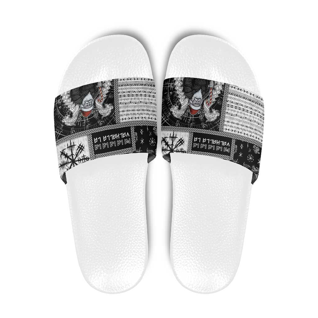 Vikings Christmas Slide Sandals Fa La La La Valhalla La - Wonder Print Shop