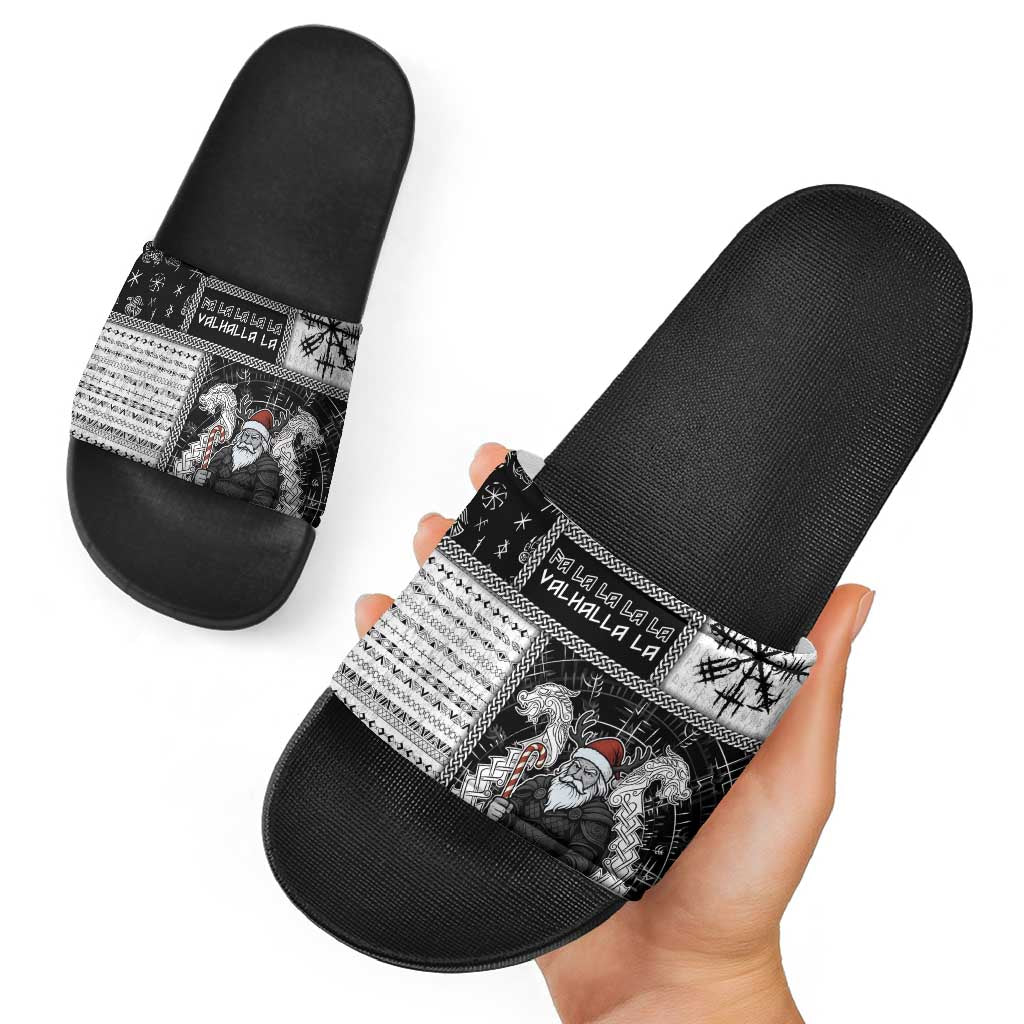 Vikings Christmas Slide Sandals Fa La La La Valhalla La - Wonder Print Shop