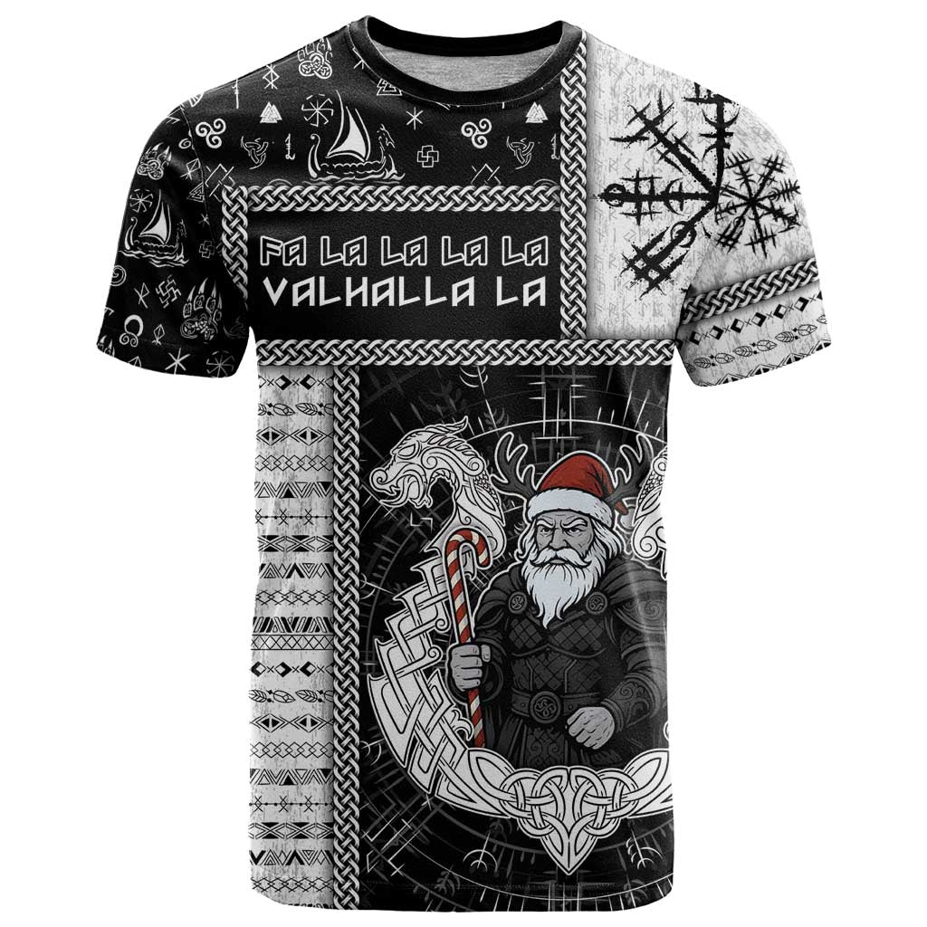 Vikings Christmas T Shirt Fa La La La Valhalla La - Wonder Print Shop