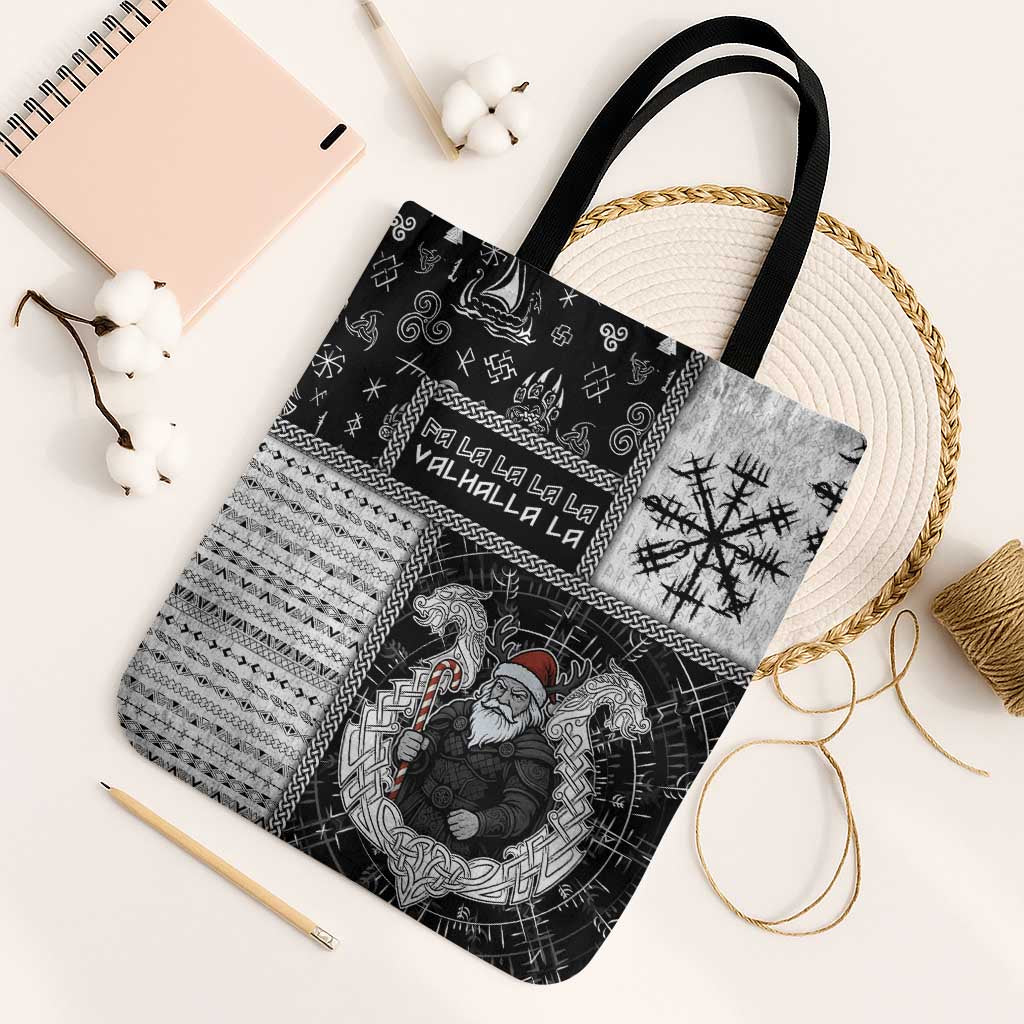 Vikings Christmas Tote Bag Fa La La La Valhalla La - Wonder Print Shop