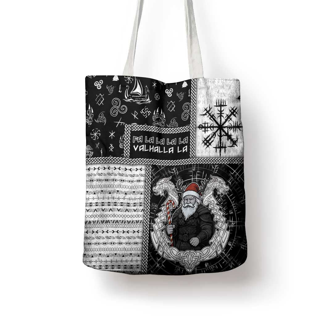Vikings Christmas Tote Bag Fa La La La Valhalla La - Wonder Print Shop