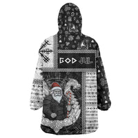 Vikings Christmas Wearable Blanket Hoodie Fa La La La Valhalla La - Wonder Print Shop