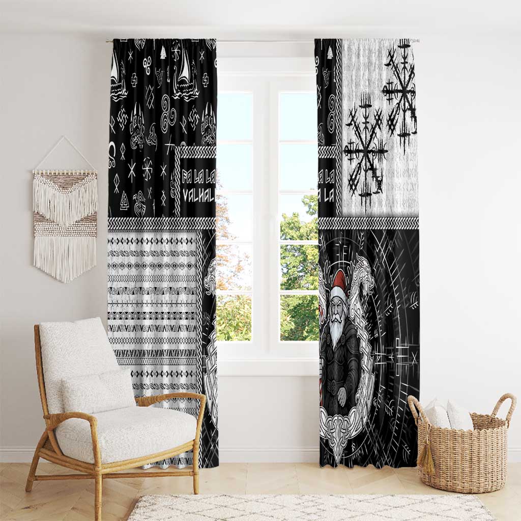 Vikings Christmas Window Curtain Fa La La La Valhalla La - Wonder Print Shop