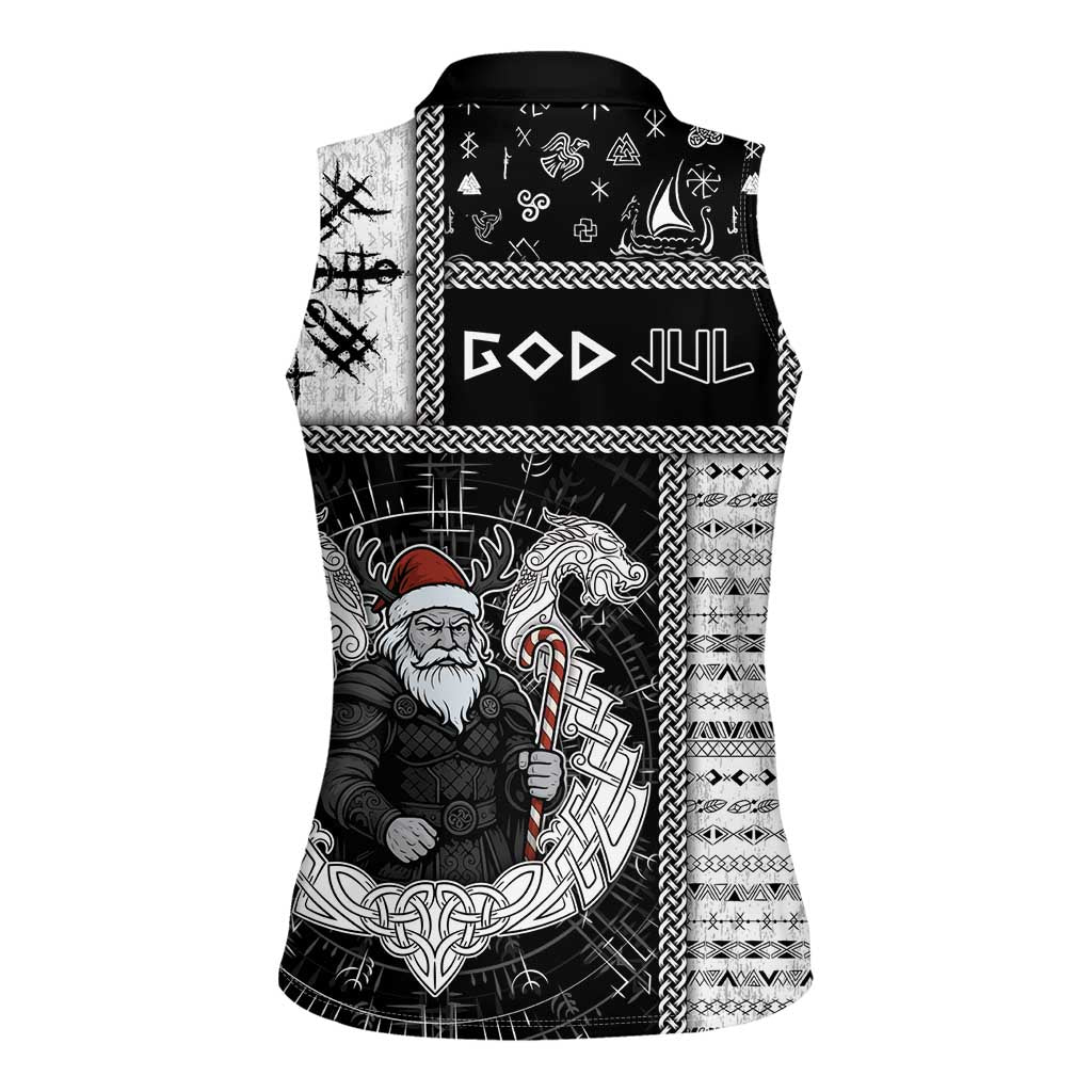Vikings Christmas Women Sleeveless Polo Shirt Fa La La La Valhalla La - Wonder Print Shop