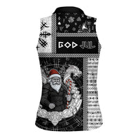 Vikings Christmas Women Sleeveless Polo Shirt Fa La La La Valhalla La - Wonder Print Shop